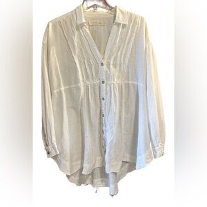 Free People Cream pullover blouse